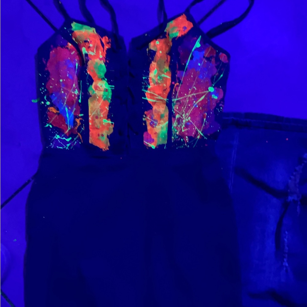 Neon Denim Dress